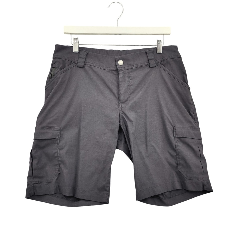 Duluth Womens Gorpcore Hiking Cargo Shorts 12 Black Dry on the Fly Utility Nylon